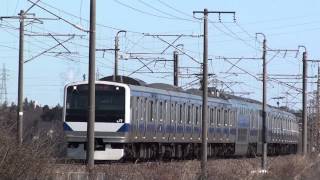 2013年2月9日のE531系【那珂川での離合！】