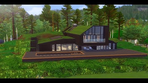 Modern Black Villa | The Sims 4 Speed Build | Stop Motion | No CC