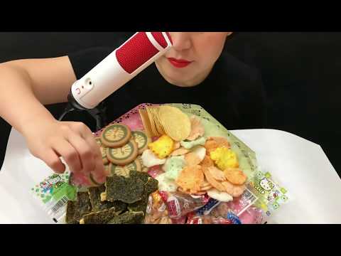 ASMR Japanese snack お菓子を食べる音 일본과자먹방 no talking