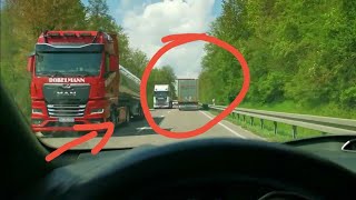2023 Mercedes Actros Speeding at Top Speed On Germany B Roads