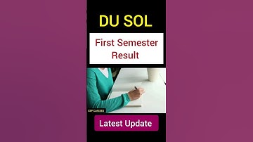 DU SOL 1st Semester Result URGENT Update | DU Sem 1 Result 2023 | SOL First Semester Result  #shorts