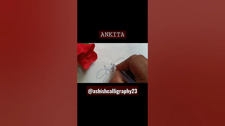 Signature Shorts for "Ankita" | Signature for "A" | #signatureshorts #Ashishcalligraphy23