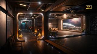 Cinematic Space Station Ambience for Sleep 10 Hours Relaxing Sci Fi Ambient Music  4K