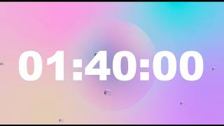1 Hour 40 Minute Timer with Alarm | Full Screen Minimalist Countdown (HD) – ClockUnit