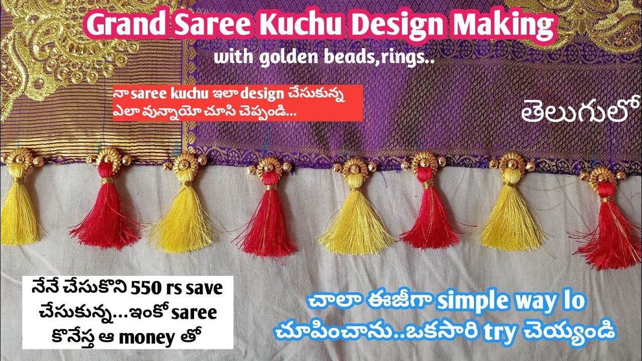 beads saree kuchu making 2How To Make Saree Kuchu bridal kuchu