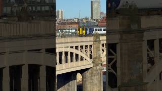 Northern 156472 crawls over High Level Bridge on a Newcastle to Sunderland service early on 14/4/26
