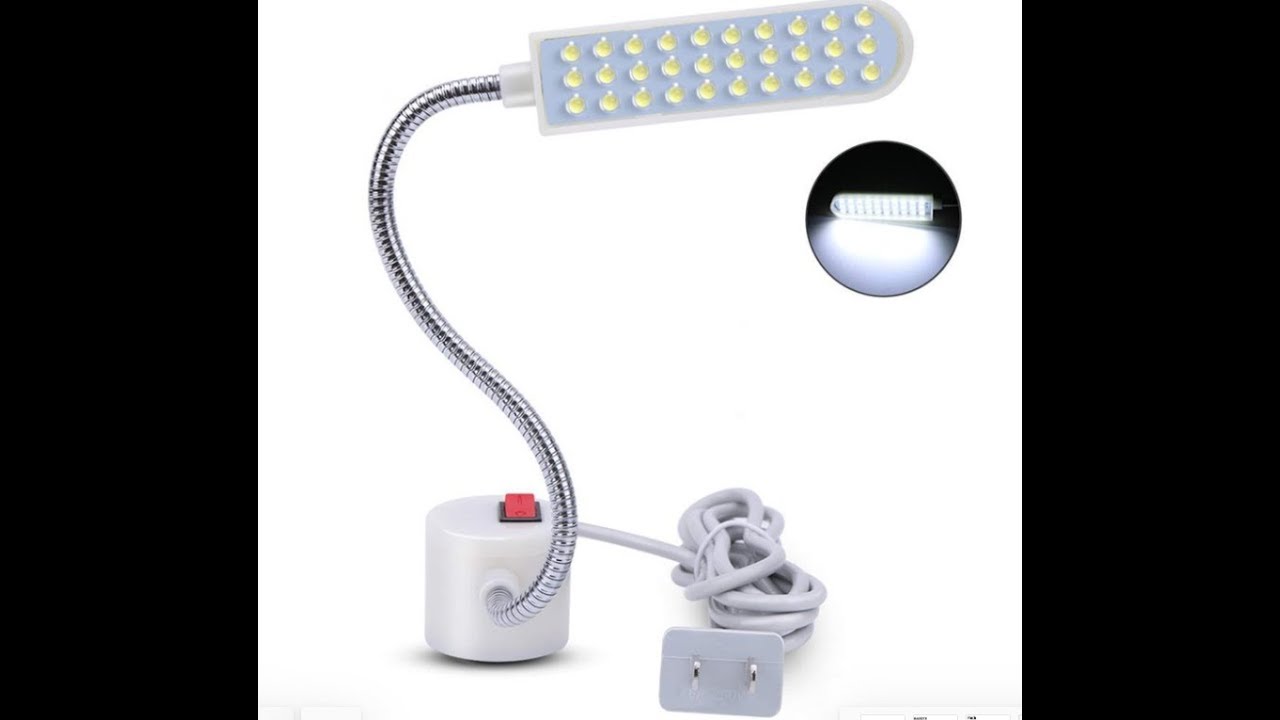 Светодиодная лампа подсветка для швейных машин на магните. - YouTube