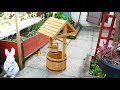 How to Assemble small wood wishing well planter from aldi