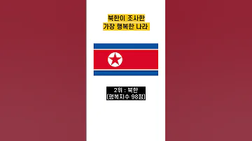 북한이 조사한 세계에서 가장 행복한 나라 