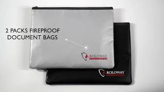 ROLOWAY 2PACK FIREPROOF BAG 13.4*7.8 inches