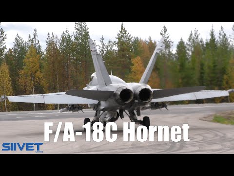 F/A-18C Hornet Engine Startup & Departure - Baana 20 [4K UHD]