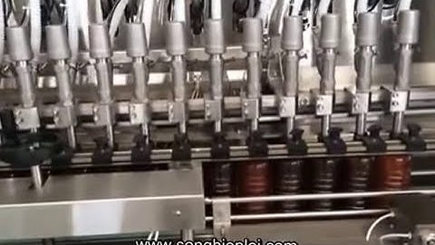 Dây chuyền chiết rót thuốc trừ sâu ngành BVTV tự động dựng chai chiết rót đóng vặn nắp dán nhãn