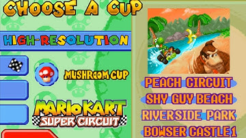 Mario Kart Super Circuit (GBA|High-res) (1|10) / Cup 1: Mushroom Cup [3:2/4K@60]