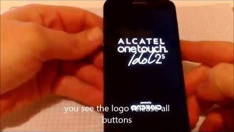 Alcatel  idol 2s  factory reset 6050y