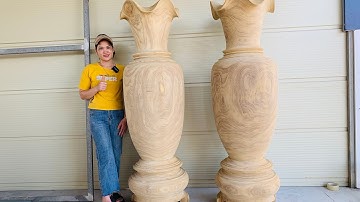 Cận cảnh cặp lục bình Cẩm Vàng 1m8 -Đồ gỗ Phạm Kính 0338538529/0866789910