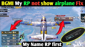 How To Hide Or Show Your Rp Info On Airplane | pubg/BGMI main rp hide On airplane BGMI