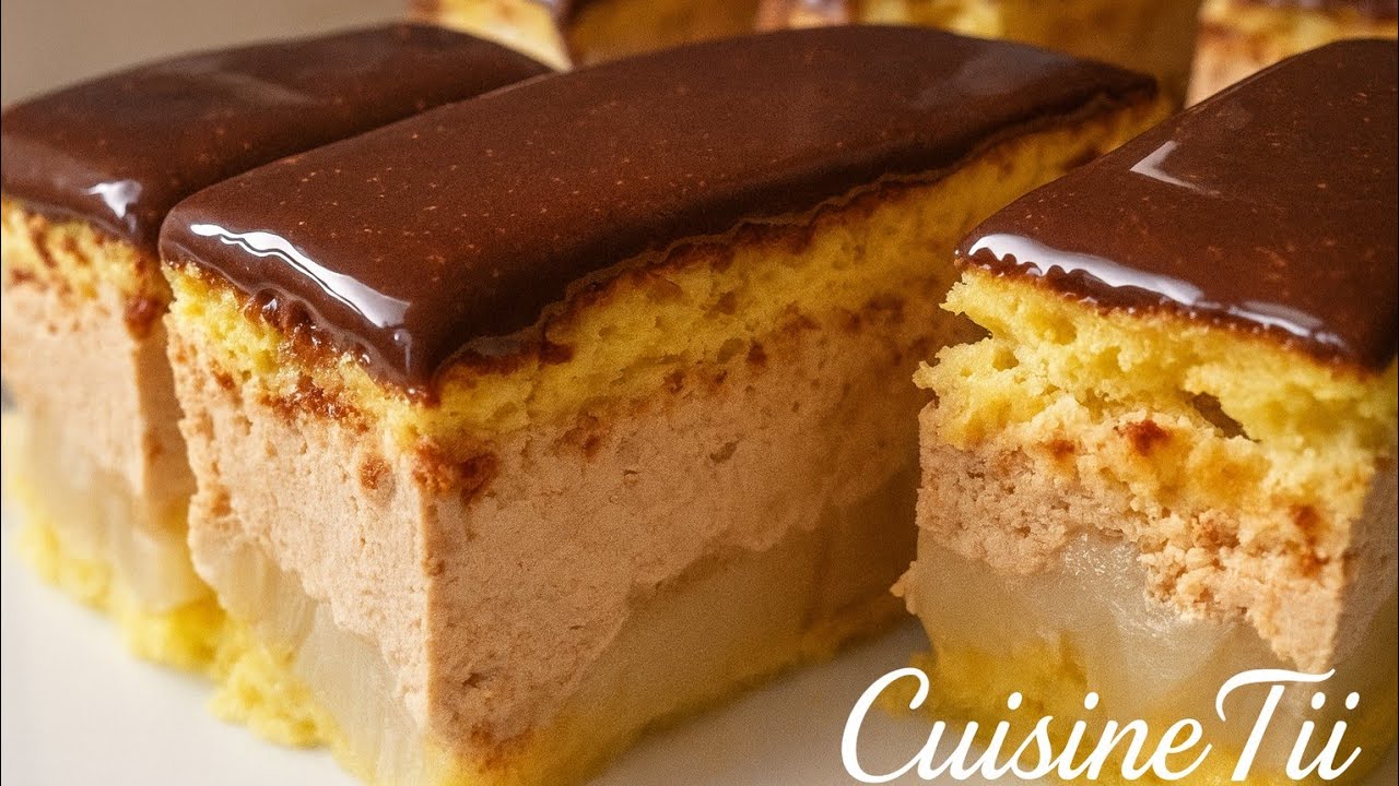 Entremet poire speculos et chocolat