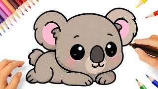 HOW TO DRAW A CUTE KOALA EASY 🐨💓