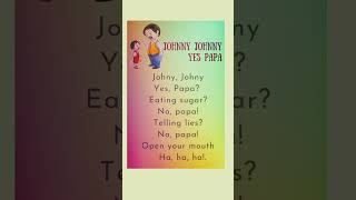Jony Jony Yes Papa Poem Nursery Rhymes
