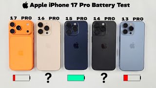 Iphone 17 Pro Vs 16 Pro Vs 15 Pro Vs 14 Pro  Ios 264 Ultimate Drain Test
