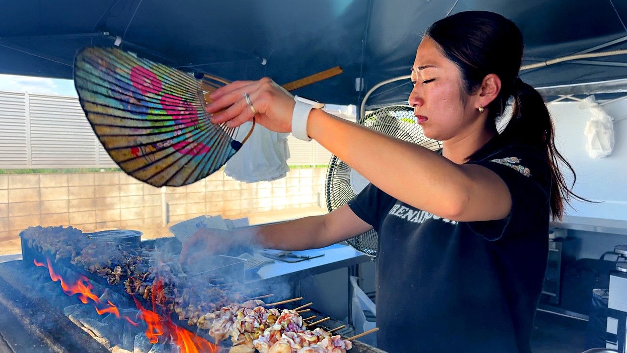 She turned her home into a Yakitori Stand!? Grilling 200 Skewers a