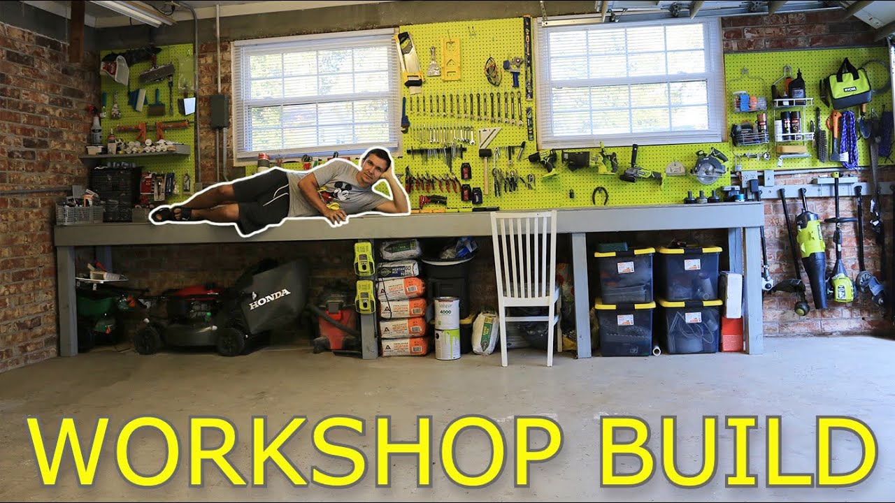 Simple DIY Garage Workbench and Tool Wall Build
