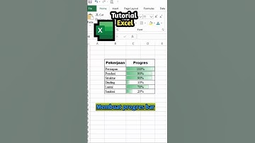 Cara membuat progress bar di excel #shorts