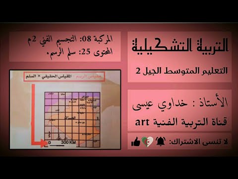 التربية الفنية 25 سلم الرسم مقياس التكبير و التصغير 2 متوسط Drawing Scale 