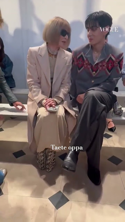 Anna Wintour inviting Tae again 🥹 #v #bts #taehyung #celine