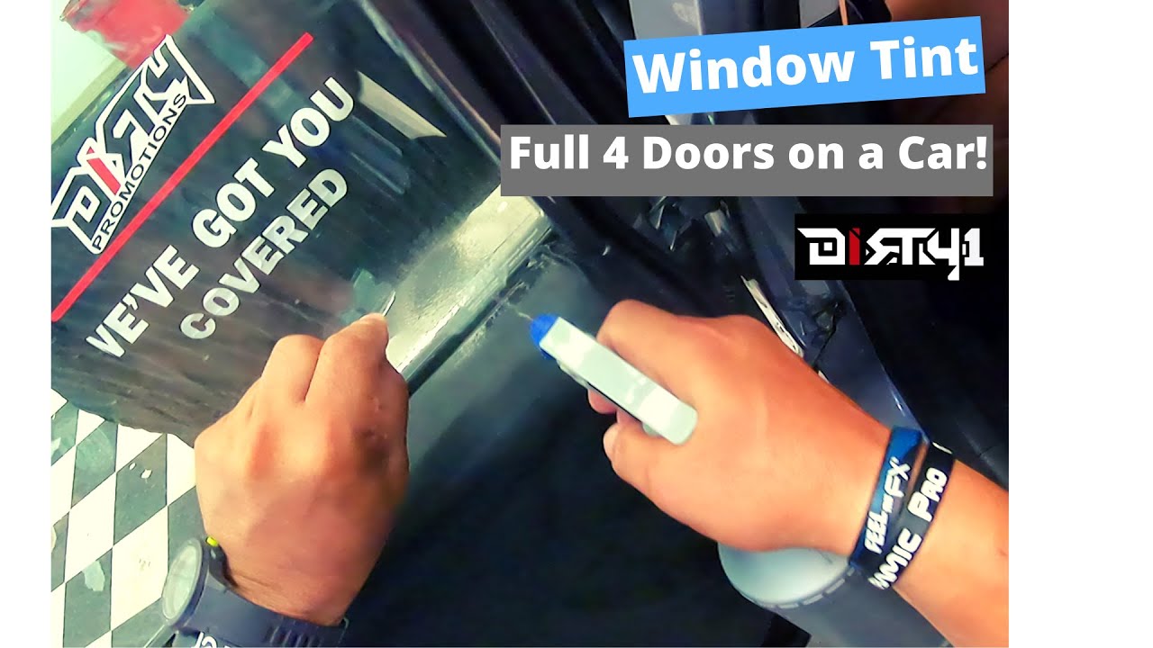 Window Tinting on 4 full Doors..*****PeelBoard Method!!!**** YouTube