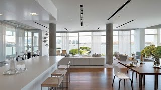 White Luxurious Apartment Design : Loft Renovation by Shelton, Mindel & Associates