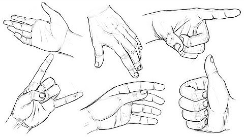 Learn to draw hands 6 different ways - Time Lapse Video