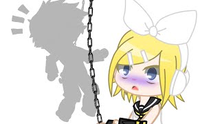 “Two enter, one leaves” Gacha trend with a twist (Rin and Len Vocaloid)