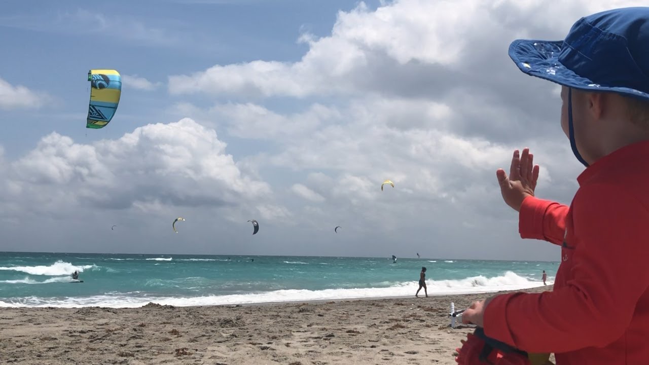 Kitesurfing Family Day at Kite Beach in Jupiter Florida YouTube