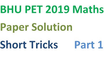 bhu pet 2019 msc mathematics entrance exam question paper solution banaras hindu university maths