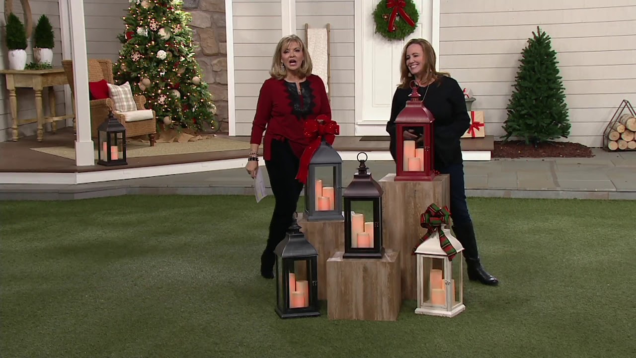Candle Impressions Large Indoor/ Outdoor Lantern with 3 Candles on QVC