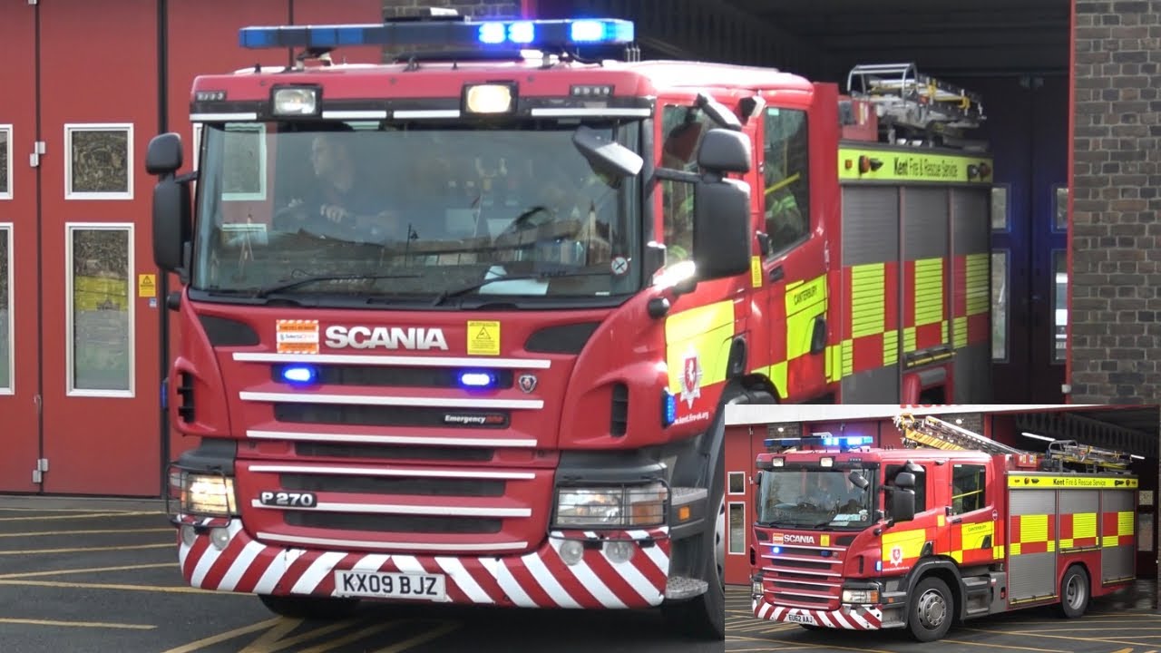 Kent Fire & Rescue Service, Canterbury, Heavy Rescue Pump + Rescue Pump Ladder, turnout