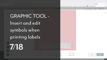 GRAPHIC TOOL editor: Insert and edit a symbol when printing a label