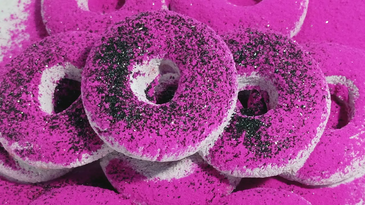 Crunchy Pink Chalk Donuts Crush gymchalk oddlysatisfying 