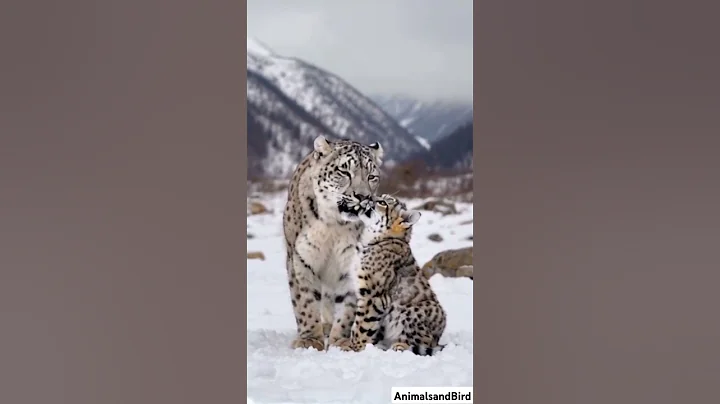 Video 5527191: baby snow leopard, wild leopard, rare cat