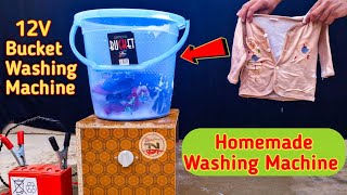 How To Make Washing Machine from Bucket At Home. Homemade Washing Machine