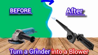 Turn your angle grinder into a powerful blower with this easy DIY trick - simple and useful