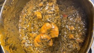 Fumbwa & Crevettes Prawns Recipe Recette