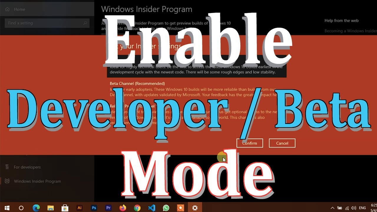 How to Enable Developer/Beta Mode in Windows 10 - YouTube