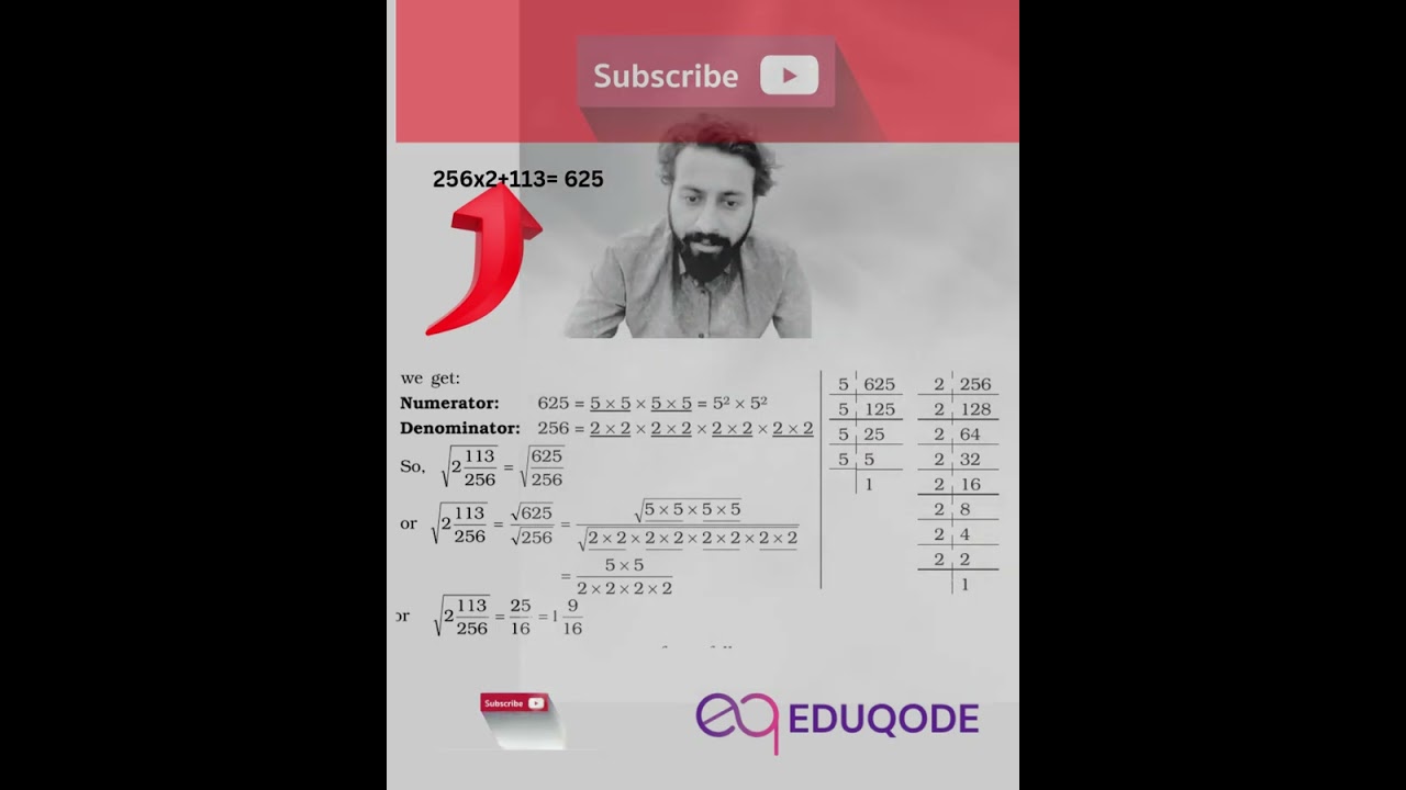 ✅ 256 × 2 + 113 = 625 — Quick Math Trick Explained!