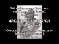 Archduke Friedrich – Congratulations on the birthday of Emperor Franz Joseph I., August 18, 1915
