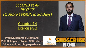 Chapter 14 solved Exercise Physics Second year