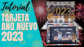 TARJETA AÑO NUEVO 2023  TUTORIAL DE SCRAPBOOK