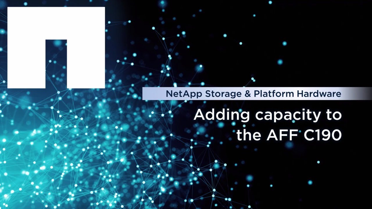 Adding Capacity to the NetApp AFF C190 YouTube