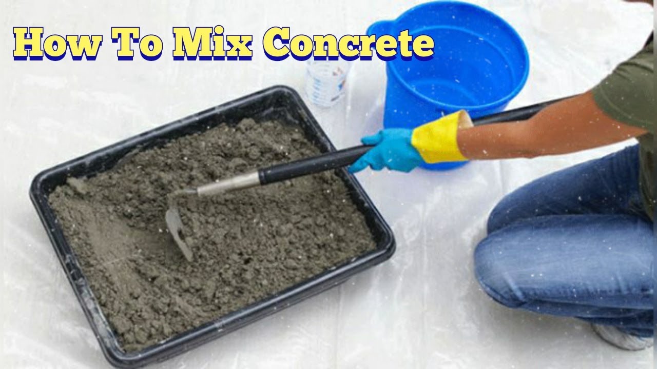 How To Mix Concrete By Hand (At Home) - YouTube